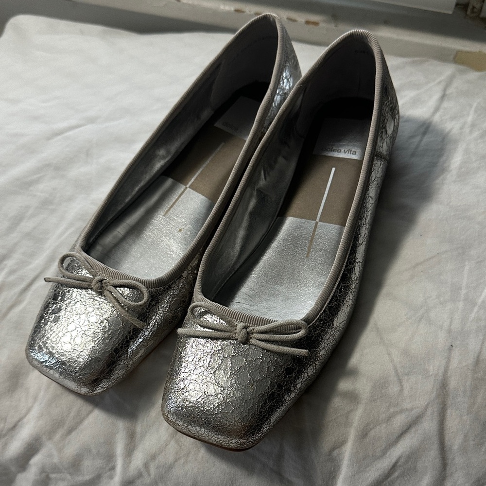 Dolce Vita Metallic Silver Flats